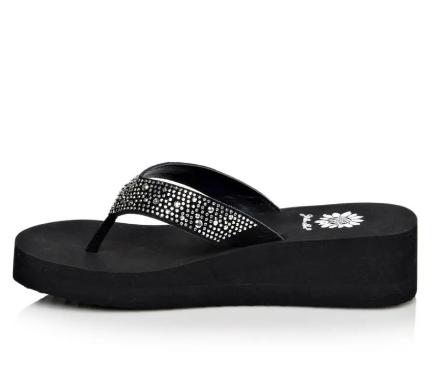 Women's Africa Wedge Flip-Flops|Yellow Box Outlet
