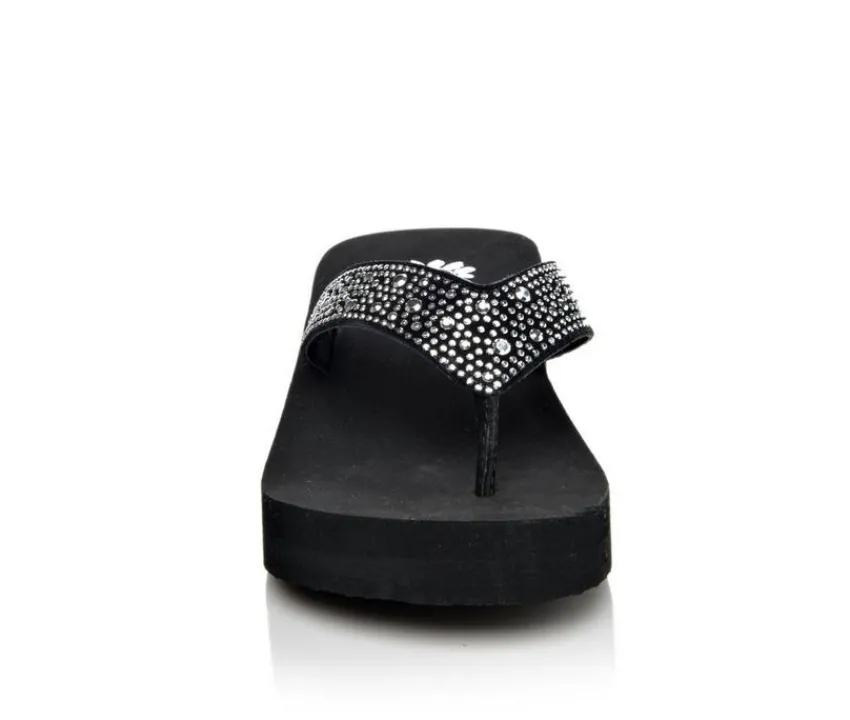 Women's Africa Wedge Flip-Flops|Yellow Box Outlet