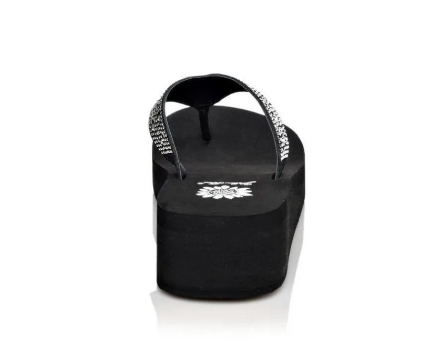 Women's Africa Wedge Flip-Flops|Yellow Box Outlet