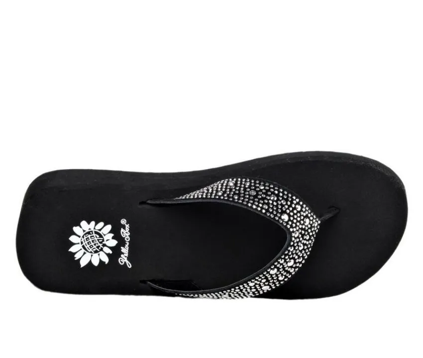 Women's Africa Wedge Flip-Flops|Yellow Box Outlet
